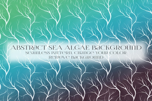 Abstract Sea Algae Pattern on Remove Background Texture