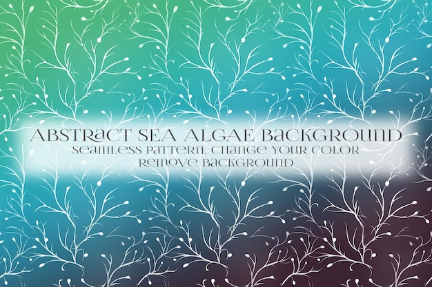 abstract sea algae pattern on remove background texture