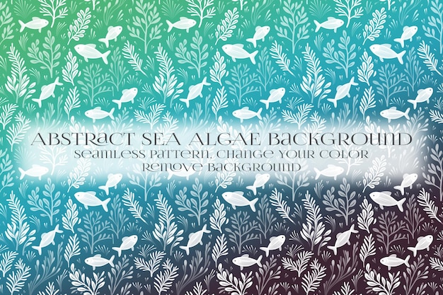 abstract sea algae pattern on remove background texture