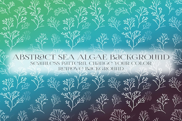 abstract sea algae pattern on remove background texture