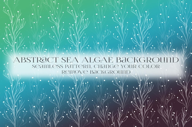abstract sea algae pattern on remove background texture