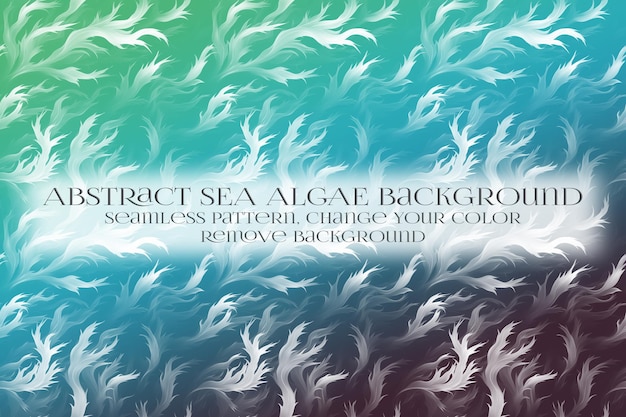 abstract sea algae pattern on remove background texture