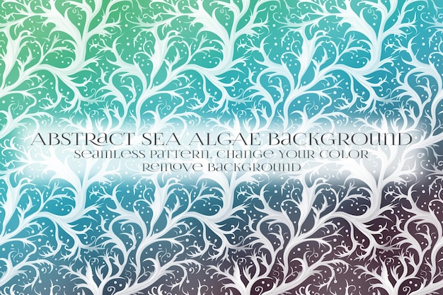 Abstract Sea Algae Pattern on Remove Background Texture