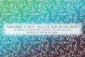 PSD Резюме узор морских водорослей при удалении текстуры фона