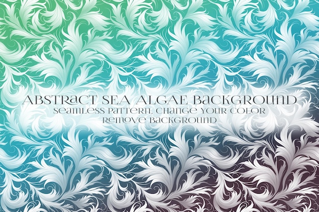 Abstract Sea Algae Pattern on Remove Background Texture