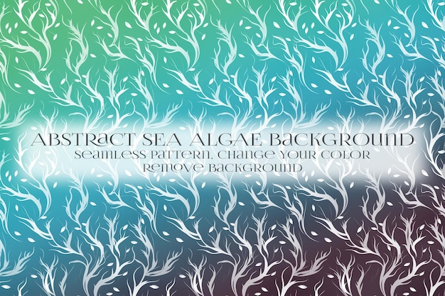 abstract sea algae pattern on remove background texture