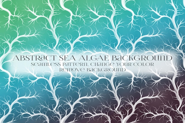 abstract sea algae pattern on remove background texture