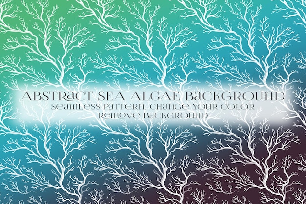 abstract sea algae pattern on remove background texture