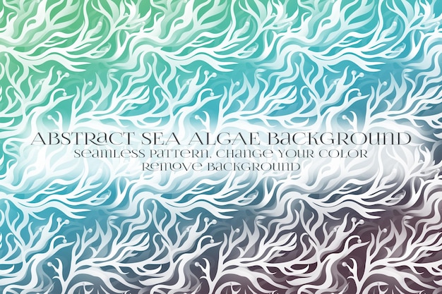 abstract sea algae pattern on remove background texture