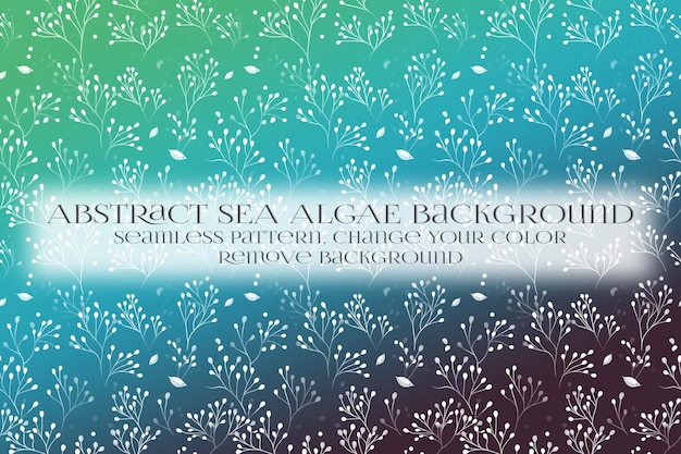 abstract sea algae pattern on remove background texture