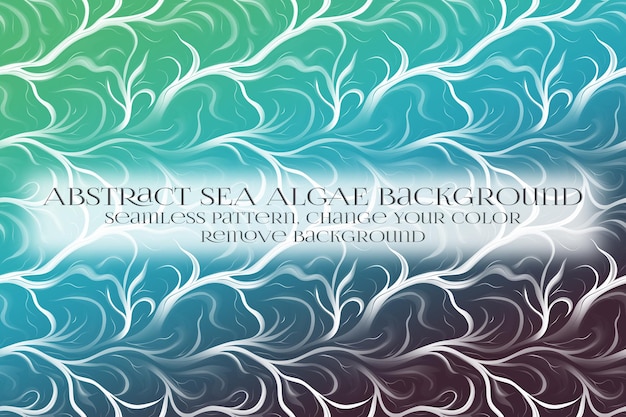 abstract sea algae pattern on remove background texture