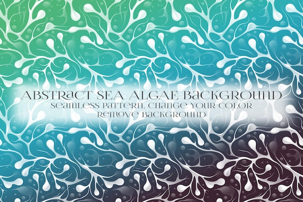 Abstract sea algae pattern on remove background texture