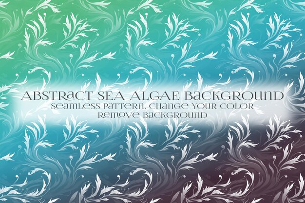 PSD abstract sea algae pattern on remove background texture