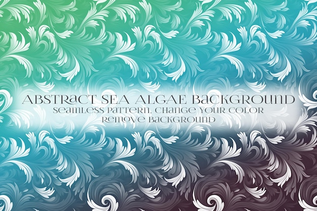 PSD abstract sea algae pattern on remove background texture