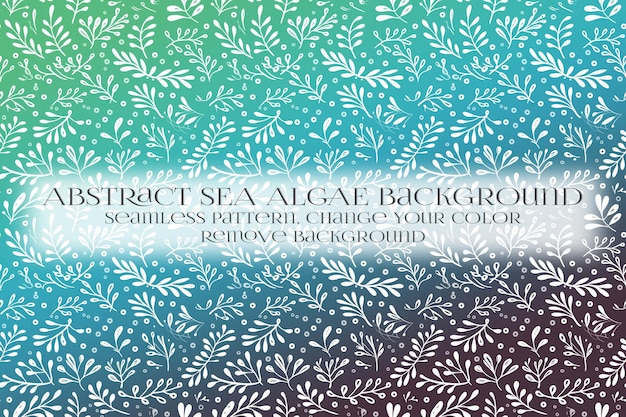 PSD abstract sea algae pattern on remove background texture