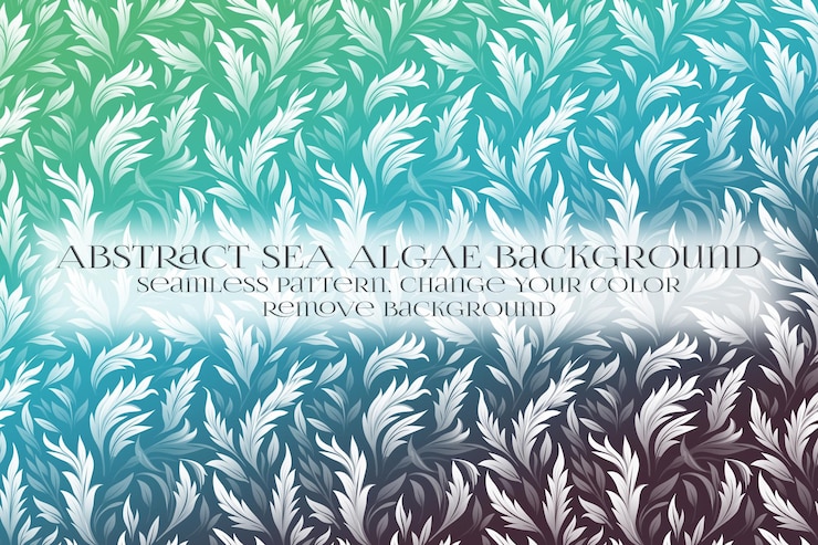 PSD abstract sea algae pattern on remove background texture