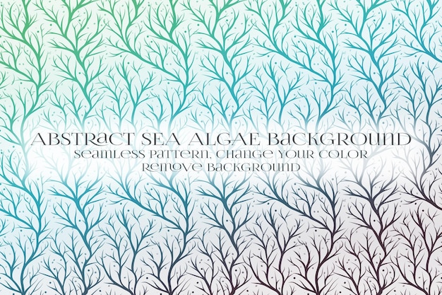 PSD abstract sea algae pattern on remove background texture