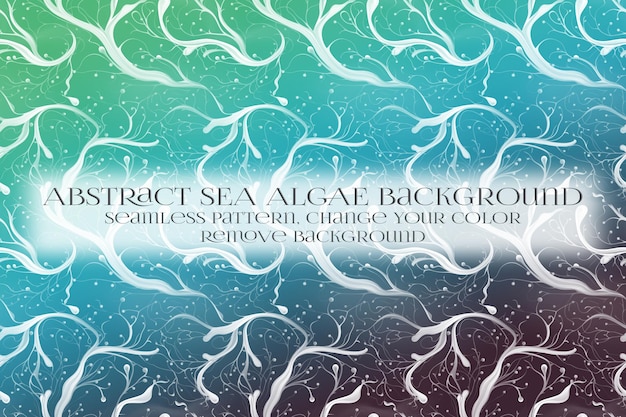 Abstract sea algae pattern on remove background texture