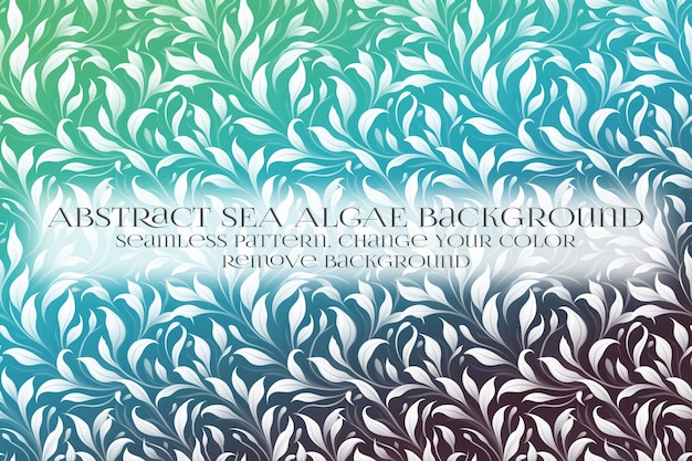 Abstract sea algae pattern on remove background texture