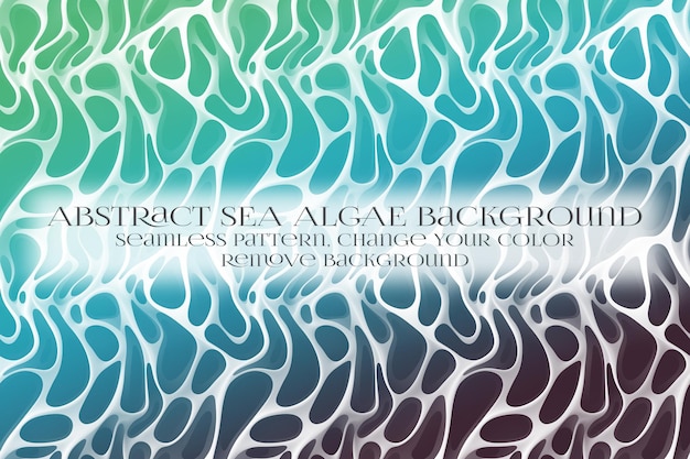 PSD abstract sea algae pattern on remove background texture