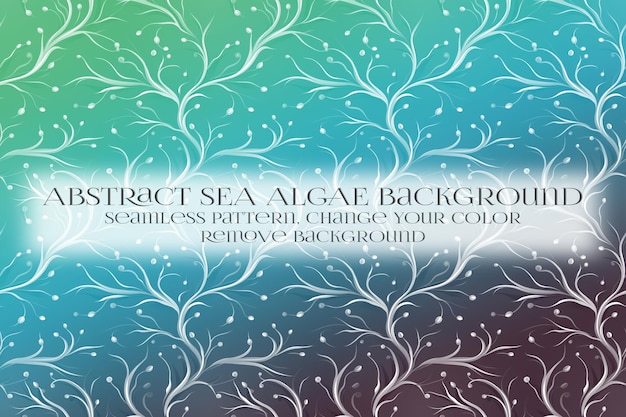 PSD abstract sea algae pattern on remove background texture