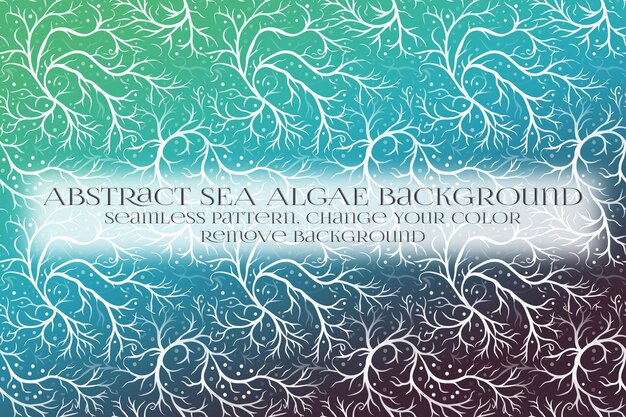 Abstract sea algae pattern on remove background texture