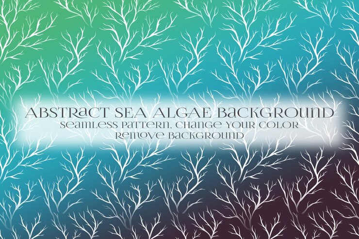 PSD abstract sea algae pattern on remove background texture