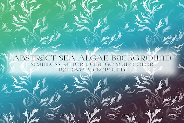 PSD abstract sea algae pattern on remove background texture