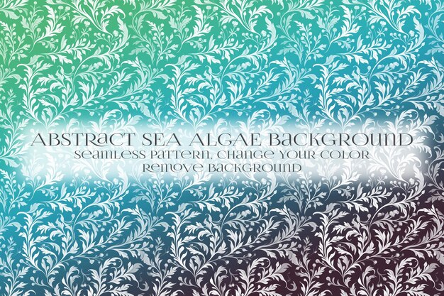 PSD abstract sea algae pattern on remove background texture