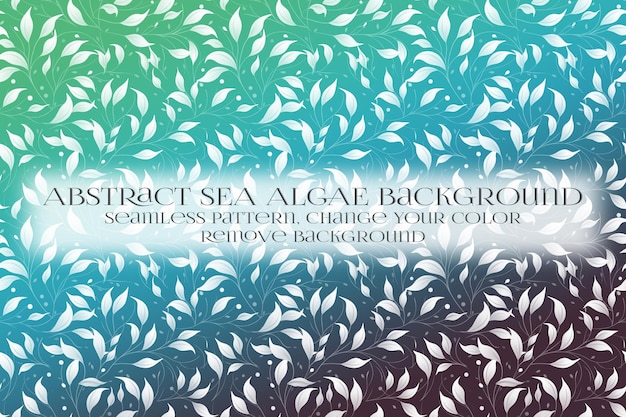 Abstract sea algae pattern on remove background texture