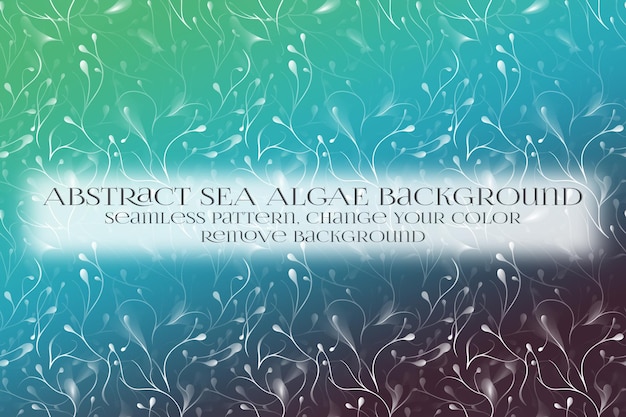 PSD abstract sea algae pattern on remove background texture