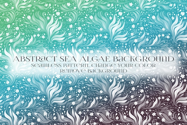 Abstract sea algae pattern on remove background texture