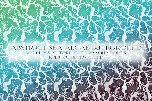 PSD abstract sea algae pattern on remove background texture