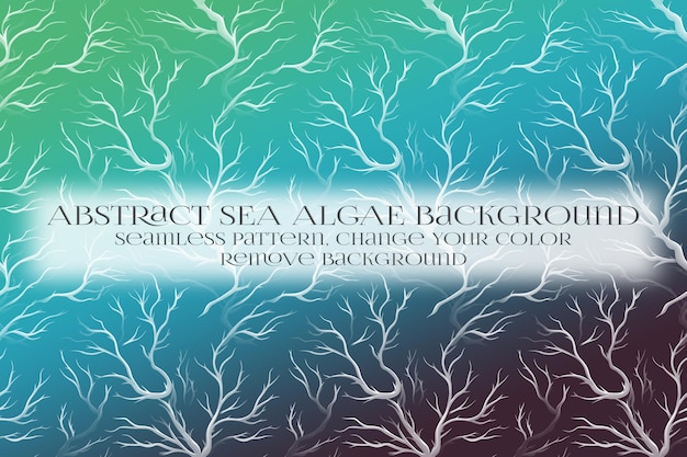 abstract sea algae pattern on remove background texture