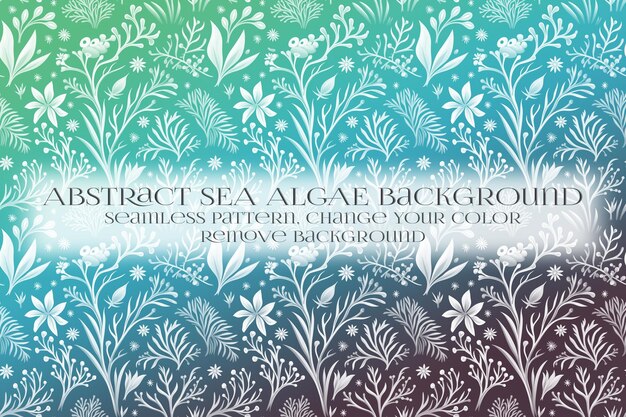 PSD abstract sea algae pattern on remove background texture