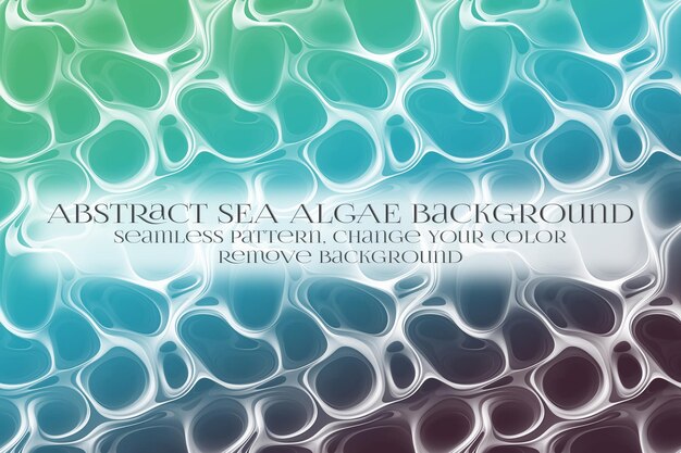 Abstract sea algae pattern on remove background texture