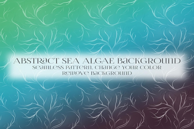 PSD abstract sea algae pattern on remove background texture