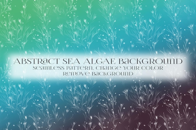 Abstract sea algae pattern on remove background texture