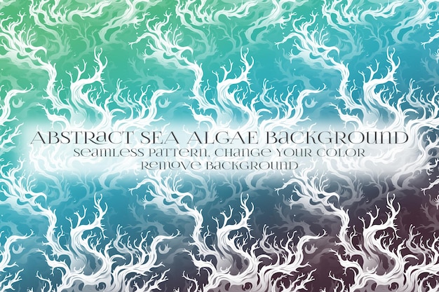 Abstract sea algae pattern on remove background texture