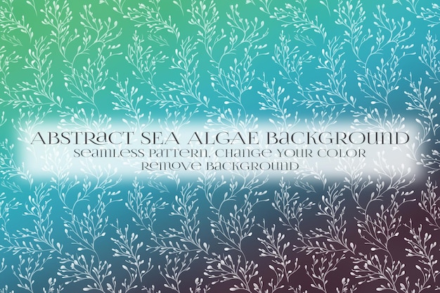Modello astratto di alghe marine su rimuovi texture di sfondo