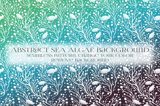 PSD abstract sea algae pattern on remove background texture