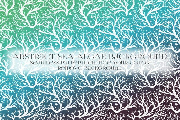 PSD abstract sea algae pattern on remove background texture