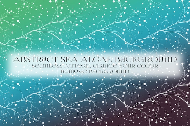 PSD abstract sea algae pattern on remove background texture