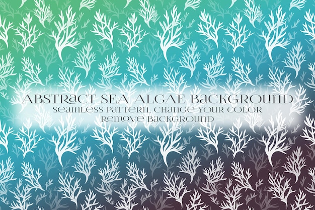 Abstract sea algae pattern on remove background texture