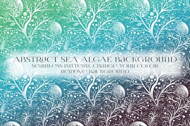 abstract sea algae pattern on remove background texture
