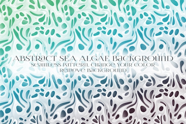 PSD abstract sea algae pattern on remove background texture