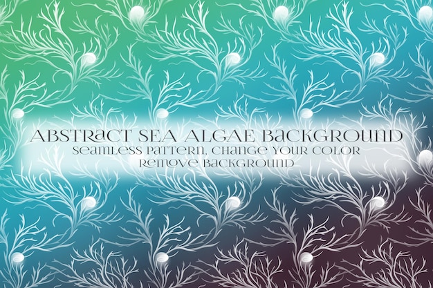 PSD abstract sea algae pattern on remove background texture