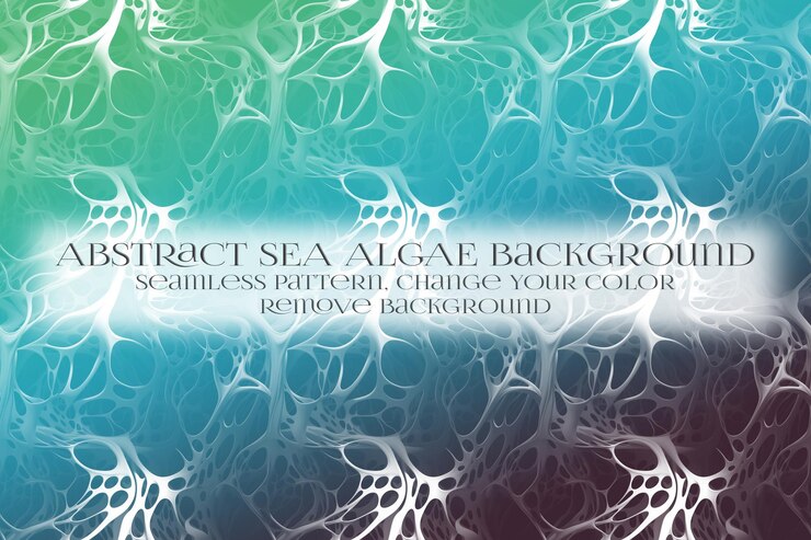 PSD abstract sea algae pattern on remove background texture