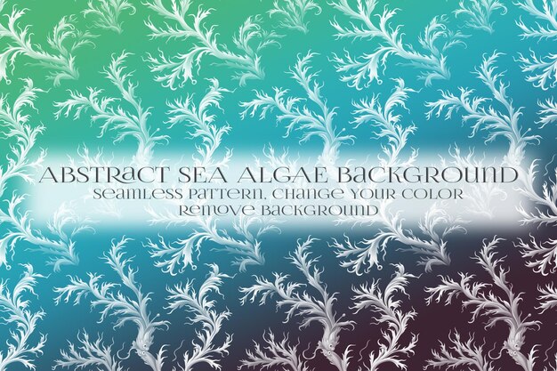 Abstract sea algae pattern on remove background texture