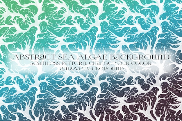 PSD abstract sea algae pattern on remove background texture